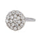 Bague 53.5 Bague en or blanc 18 carats pavée de diamants taille ancienne 58 Facettes 4712453CN