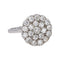 Bague 53.5 Bague en or blanc 18 carats pavée de diamants taille ancienne 58 Facettes 4712453CN