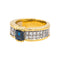 Bague 50 Bague en or jaune et or blanc 18 carats saphir et diamants 58 Facettes 4712454CN