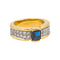Bague 50 Bague en or jaune et or blanc 18 carats saphir et diamants 58 Facettes 4712454CN