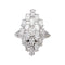 Bague 49 Bague marquise pavée de diamants en or blanc 18 carats et platine 58 Facettes 4712455CN