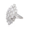 Bague 49 Bague marquise pavée de diamants en or blanc 18 carats et platine 58 Facettes 4712455CN