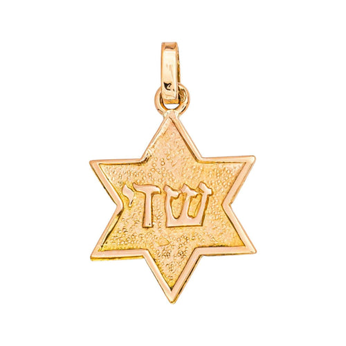 Pendentif Pendentif étoile de David en or jaune 18 carats 58 Facettes 4712885CN