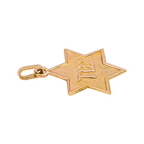 Pendentif Pendentif étoile de David en or jaune 18 carats 58 Facettes 4712885CN