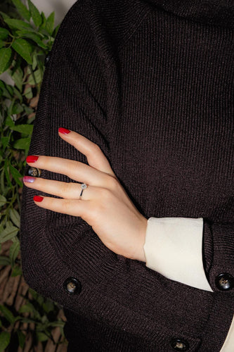 Bague 53 Bague pavée en or blanc 18 carats et diamants 58 Facettes 4723531CN