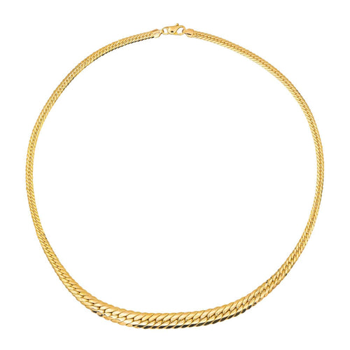Collier Collier maille anglaise en or jaune 18 carats 58 Facettes 4723996CN