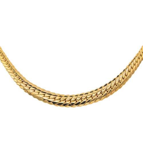 Collier Collier maille anglaise en or jaune 18 carats 58 Facettes 4723996CN