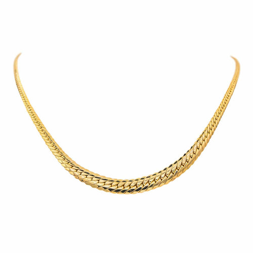 Collier Collier maille anglaise en or jaune 18 carats 58 Facettes 4723996CN