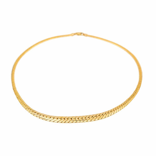 Collier Collier maille anglaise en or jaune 18 carats 58 Facettes 4723996CN