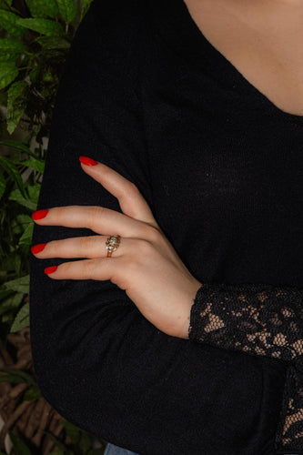 Bague 56 Bague en or rose et or blanc 18 carats sertie de diamants 58 Facettes 4724002CN