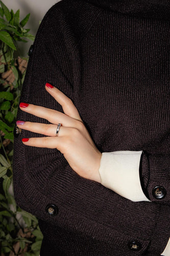 Bague 53 Bague en or blanc 18 carats sertie de diamants 58 Facettes 4724769RV