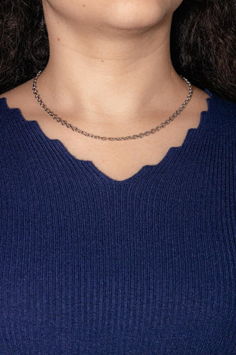 Collier Chaumet - Collier chaîne en or blanc 18 carats 58 Facettes 4733837CN