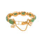 Bracelet Bracelet en or jaune 18 carats serti de cabochons de jade 58 Facettes 4738152CN