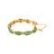 Bracelet Bracelet en or jaune 18 carats serti de cabochons de jade 58 Facettes 4738152CN