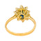 Bague 54 Bague marguerite en or jaune avec saphir et diamants 58 Facettes 4745023CN