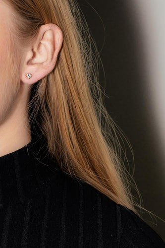 Boucles d'oreilles Boucles d'oreilles puces en or jaune 18 carats et diamants 58 Facettes 4745025CN