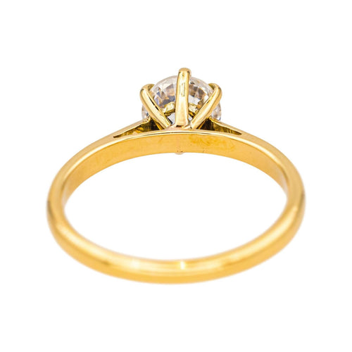 Bague 48.5 Bague solitaire en or jaune 18 carats avec diamant 58 Facettes 4745026CN