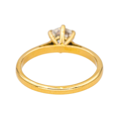 Bague 48.5 Bague solitaire en or jaune 18 carats avec diamant 58 Facettes 4745026CN