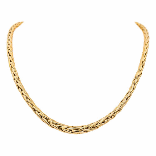 Collier Collier maille palmier en or jaune 18 carats 58 Facettes 4775361CN