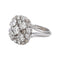 Bague 52 Bague cocktail en or blanc 18 carats et platine avec diamants 58 Facettes 4776443CN