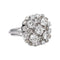 Bague 52 Bague cocktail en or blanc 18 carats et platine avec diamants 58 Facettes 4776443CN
