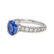 Bague 52 Bague en or blanc 18 carats avec saphir ovale et diamants 58 Facettes 4795162CN