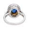 Bague 53 Bague Pompadour en or blanc et jaune 18 carats saphir et diamants 58 Facettes 4801589CN