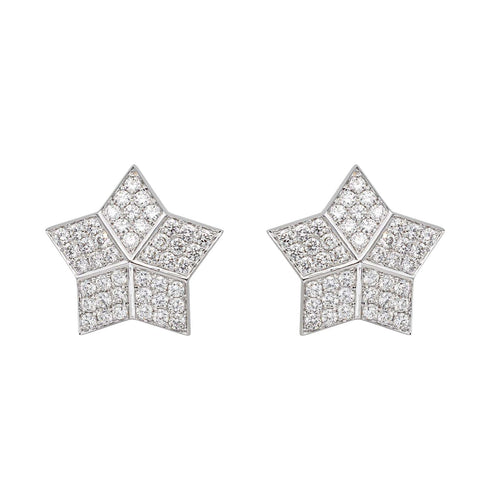 Boucles d'oreilles Fred Lucifer - Boucles d’oreilles dormeuses en or blanc et diamants 58 Facettes 4804960CN