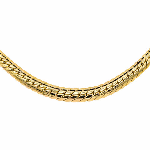 Collier Collier maille anglaise en chute en or jaune 18 carats 58 Facettes 4815035CN