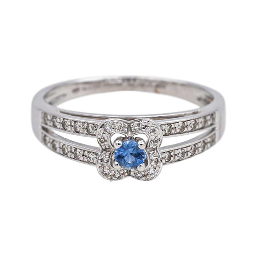 Bague 53 Mauboussin Chance of Love - Bague solitaire Love Bleu en or blanc, saphir et diamants 58 Facettes 4815860CN