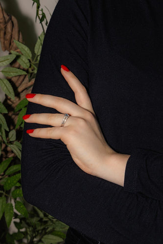 Bague 53 Mauboussin Chance of Love - Bague solitaire Love Bleu en or blanc, saphir et diamants 58 Facettes 4815860CN