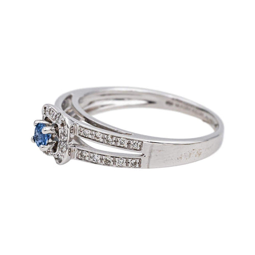 Bague 53 Mauboussin Chance of Love - Bague solitaire Love Bleu en or blanc, saphir et diamants 58 Facettes 4815860CN