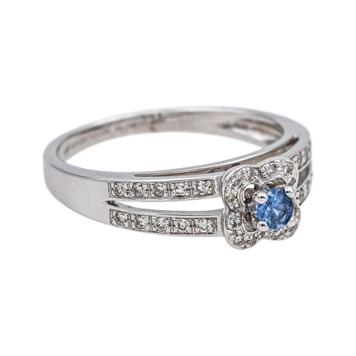Bague 53 Mauboussin Chance of Love - Bague solitaire Love Bleu en or blanc, saphir et diamants 58 Facettes 4815860CN