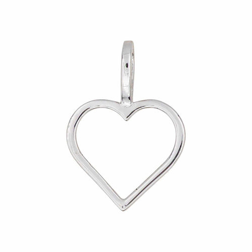Pendentif Pendentif cœur ajouré en or blanc 18 carats 58 Facettes 4824373CN