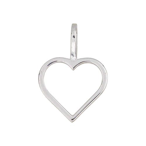 Pendentif Pendentif cœur ajouré en or blanc 18 carats 58 Facettes 4824373CN