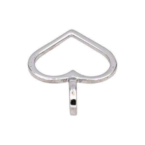 Pendentif Pendentif cœur ajouré en or blanc 18 carats 58 Facettes 4824373CN