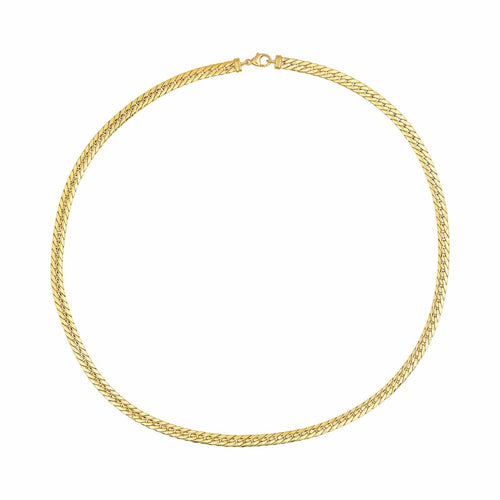 Collier Collier maille anglaise en or jaune 18 carats 58 Facettes 4824984CN