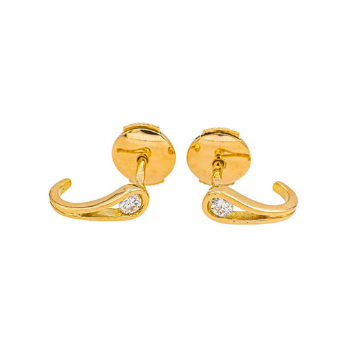 Boucles d'oreilles Puces d’oreilles - Boucles d’oreilles en or jaune 18 carats et diamants 58 Facettes 4830441CN