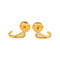 Boucles d'oreilles Puces d’oreilles - Boucles d’oreilles en or jaune 18 carats et diamants 58 Facettes 4830441CN