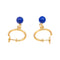 Boucles d'oreilles Boucles d’oreilles créoles en or jaune 18 carats et lapis-lazuli 58 Facettes 4830512CN