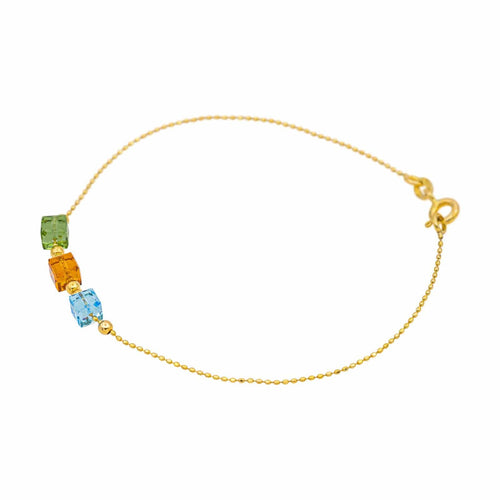 Bracelet Bracelet en or jaune 18 carats à résine colorée 58 Facettes 4830705CN