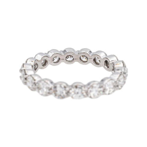 Bague 54 Bague alliance américaine en platine 950 et diamants 58 Facettes 4836936CN