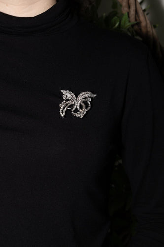 Broche Broche géométrique en or blanc 18 carats et diamants 58 Facettes 4839857CN