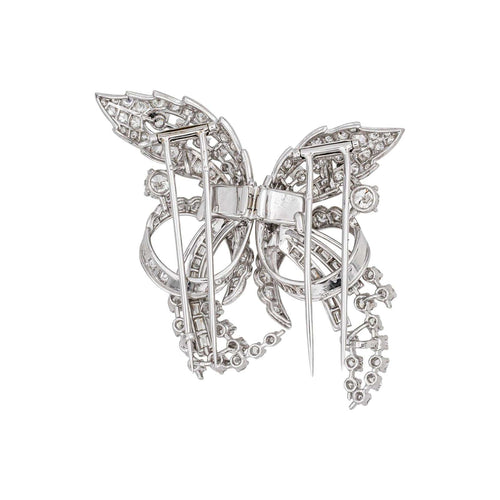 Broche Broche géométrique en or blanc 18 carats et diamants 58 Facettes 4839857CN