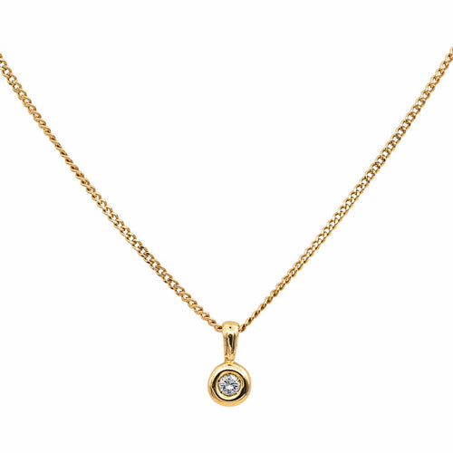 Collier Collier maille gourmette en or rose 18 carats et diamant 58 Facettes 4870193CN