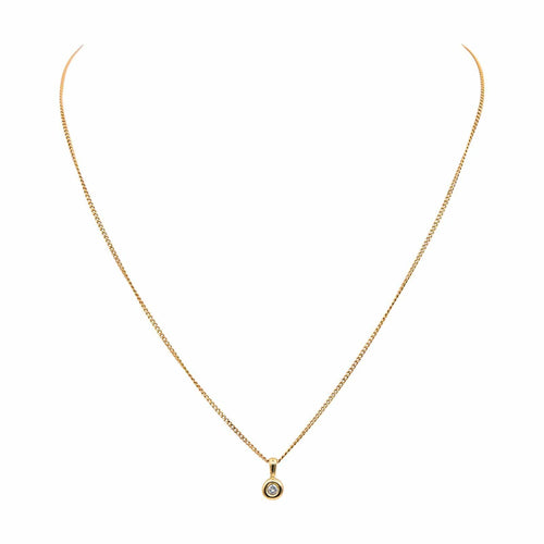 Collier Collier maille gourmette en or rose 18 carats et diamant 58 Facettes 4870193CN