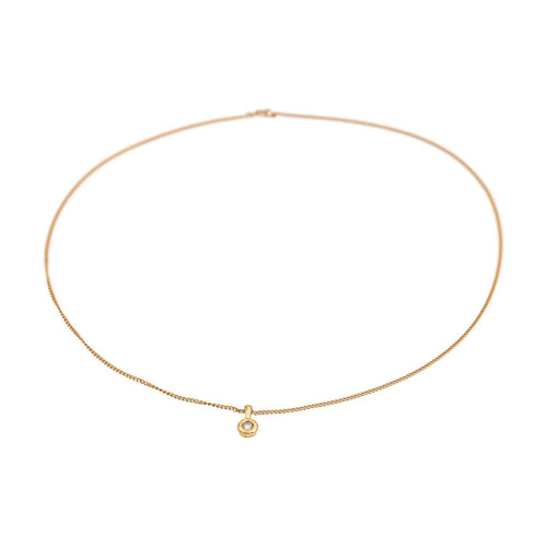 Collier Collier maille gourmette en or rose 18 carats et diamant 58 Facettes 4870193CN