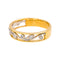 Bague 51 Bague en or jaune et or blanc 18 carats avec diamants 58 Facettes 4870284CN