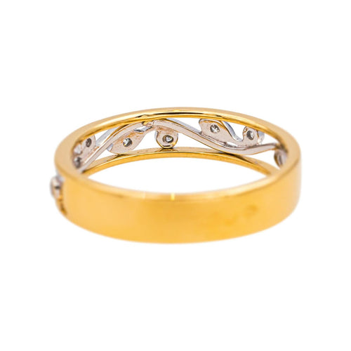 Bague 51 Bague en or jaune et or blanc 18 carats avec diamants 58 Facettes 4870284CN