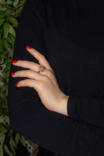 Bague 62 Bague en or rose et or blanc 18 carats sertie de diamants 58 Facettes 4878418CN